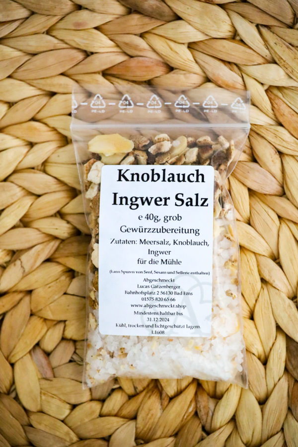 Ingwer Knoblauch Salz grob