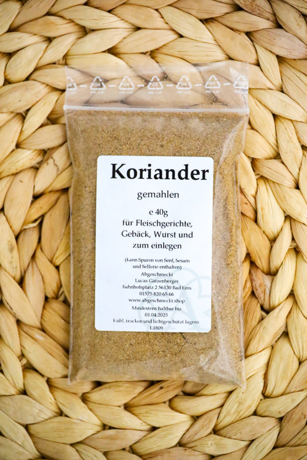 Koriander gemahlen