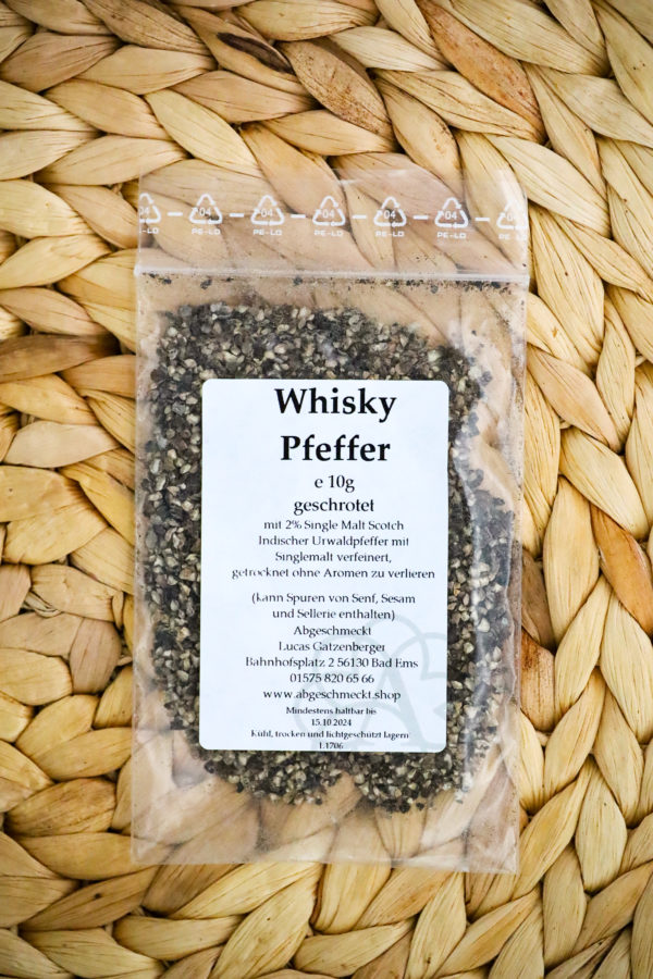 Whiskypfeffer geschrotet